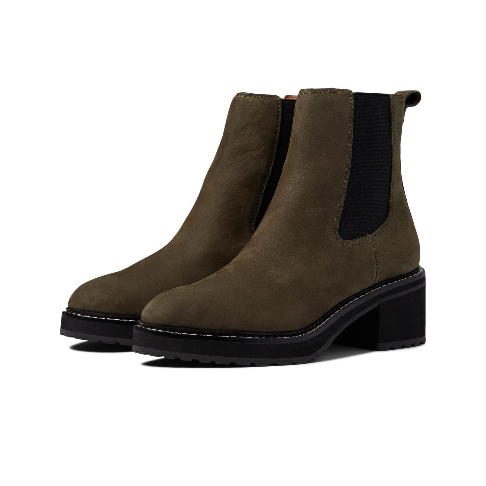 Madewell The Carina Platform Chelsea Boot Cargo Green 9.5 M